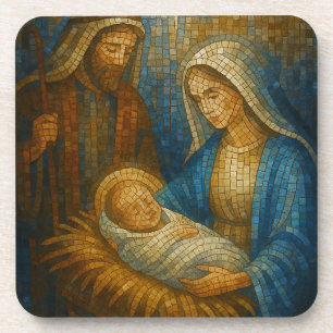 Nativity Stained Glass Mosaic   Holy Family  Coaster