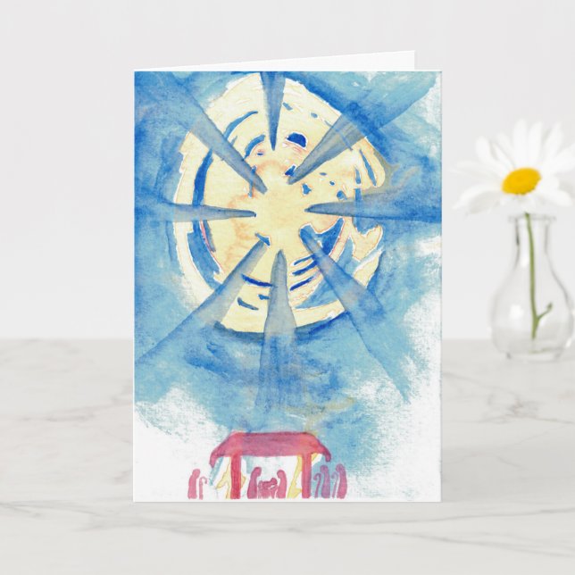 Nativity Star Christmas Card (Small Plant)