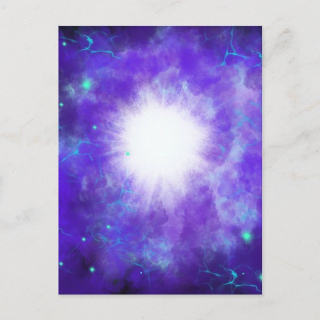 Nativity Star personalised Budget Holiday Postcard (Front)