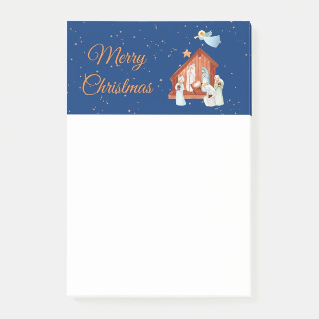 Nativity & Stars Post-it Notes (Front)