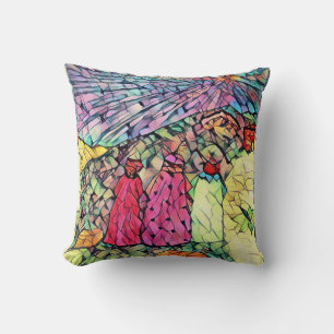 Nativity story Manger 3 Wis Men Throw Pillow