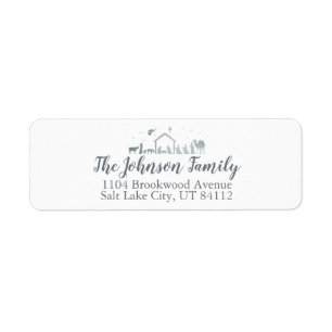 Nativity Themed Christmas Return Address Label