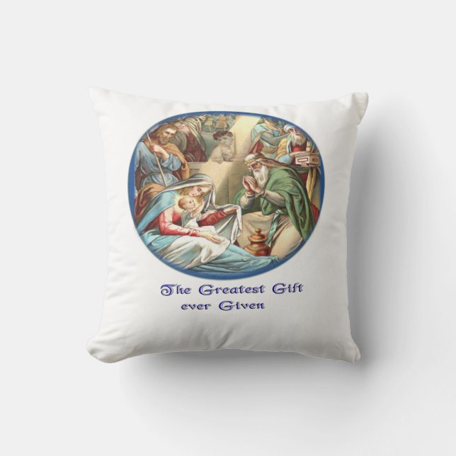 Nativity Throw Pillow (Front)