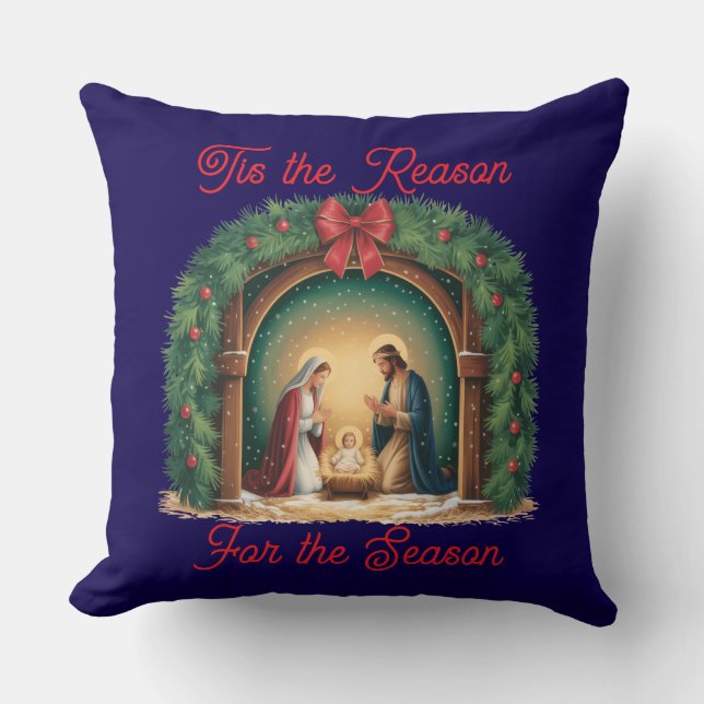 Nativity Throw Pillow (Front)