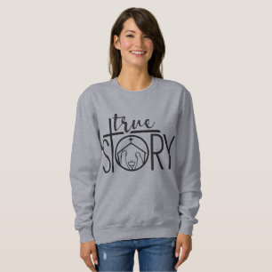Nativity True Story Baby Jesus Grey Christmas Sweatshirt