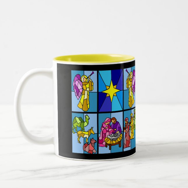 Nativity Two-Tone Coffee Mug (Left)