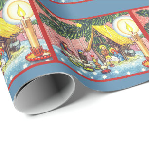 Nativity Under the Christmas Tree Wrapping Paper