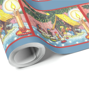 Nativity Under the Christmas Tree Wrapping Paper