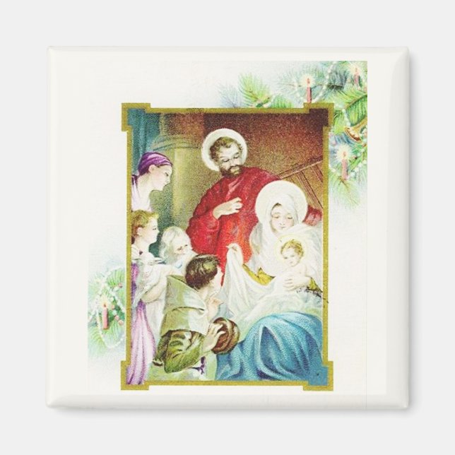 Nativity Vintage Magnet (Front)