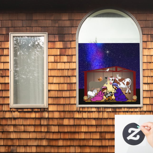 Nativity Window Cling (Home Window)