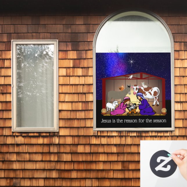 Nativity Window Cling (Home Window)