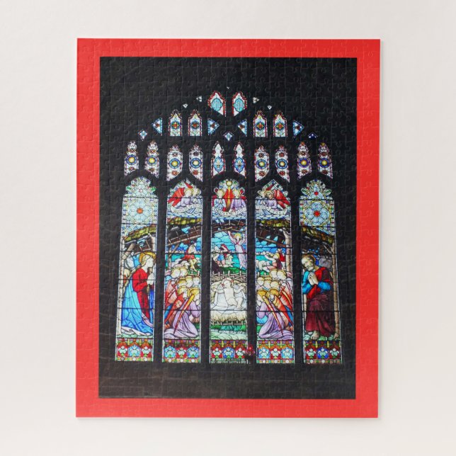 Nativity window jigsaw puzzle (Vertical)