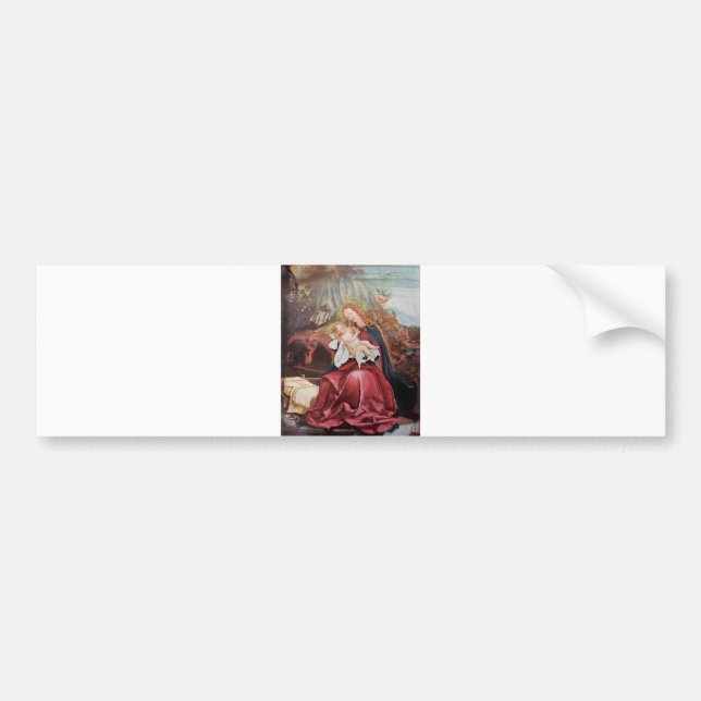 NATIVITY WITH ANGELS - MAGIC OF CHRISTMAS BUMPER STICKER (Front)