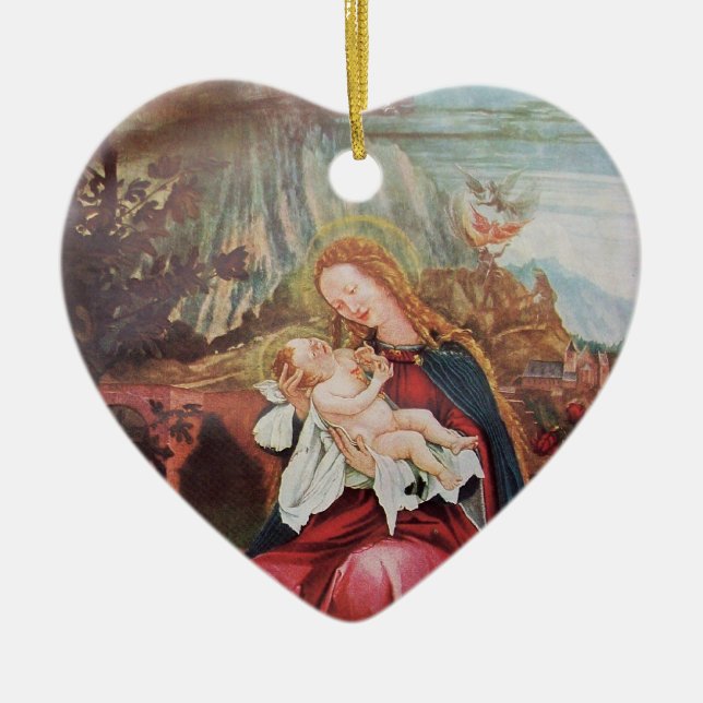 NATIVITY WITH ANGELS - MAGIC OF CHRISTMAS CERAMIC TREE DECORATION (Front)