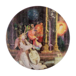 NATIVITY WITH ANGELS - MAGIC OF CHRISTMAS CUTTING BOARD