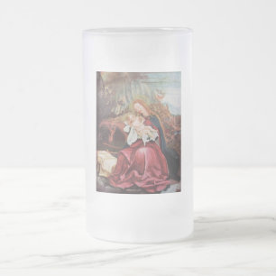 NATIVITY WITH ANGELS - MAGIC OF CHRISTMAS FROSTED GLASS BEER MUG