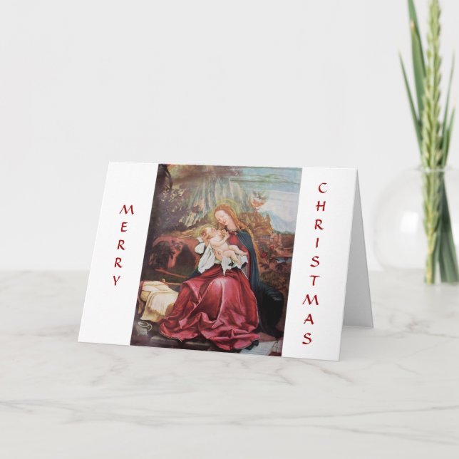 NATIVITY WITH ANGELS - MAGIC OF CHRISTMAS HOLIDAY CARD (Front)