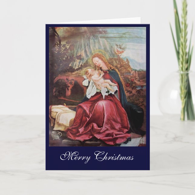 NATIVITY WITH ANGELS - MAGIC OF CHRISTMAS HOLIDAY CARD (Front)