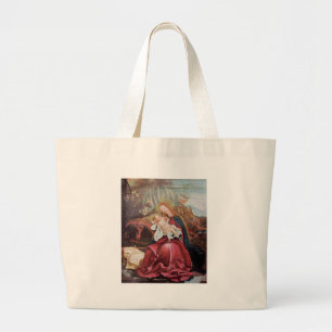 NATIVITY WITH ANGELS - MAGIC OF CHRISTMAS LARGE TOTE BAG