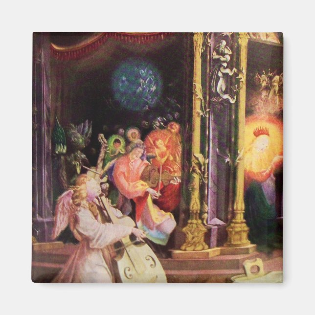 NATIVITY WITH ANGELS - MAGIC OF CHRISTMAS MAGNET (Front)