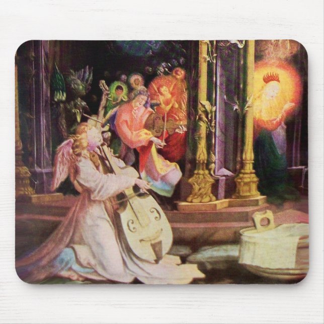 NATIVITY WITH ANGELS - MAGIC OF CHRISTMAS MOUSE MAT (Front)