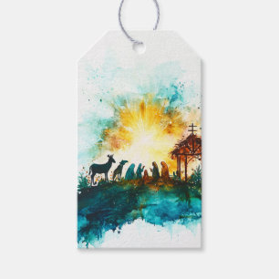 Nativity with Animals and Star Gift Tags