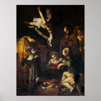 Nativity with Saint Francis and Saint Lawrence Poster