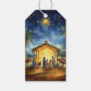Nativity with Shepherds and Star Gift Tags