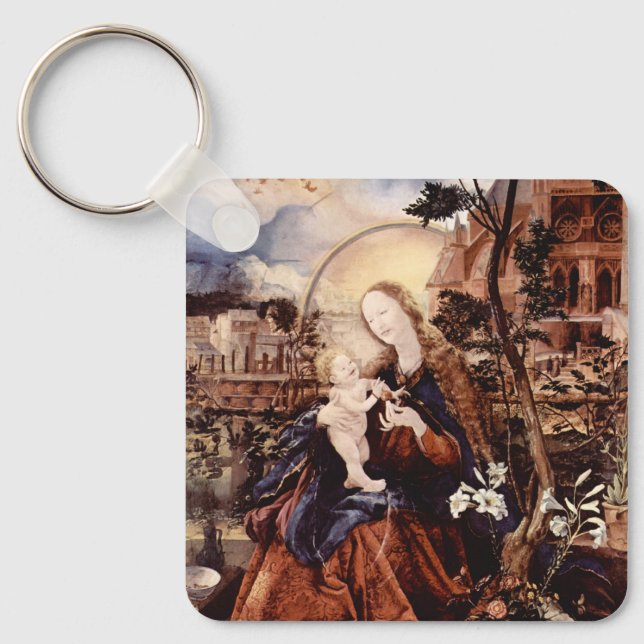 NATIVITY WITH WHITE LILLES - MAGIC OF CHRISTMAS KEY RING (Front)