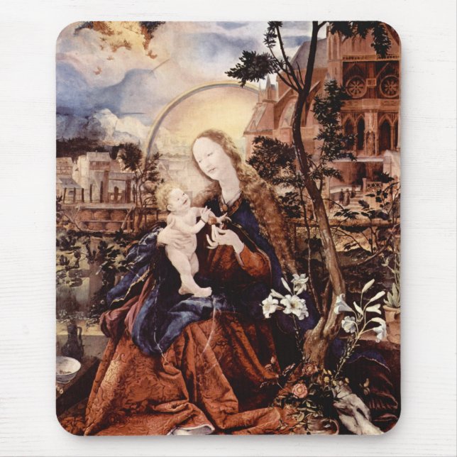 NATIVITY WITH WHITE LILLES - MAGIC OF CHRISTMAS MOUSE MAT (Front)