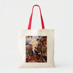 NATIVITY WITH WHITE LILLES , MAGIC OF CHRISTMAS TOTE BAG
