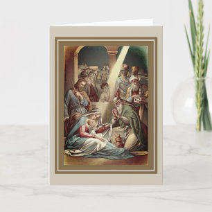 Nativity With Wise Men Holiday Card