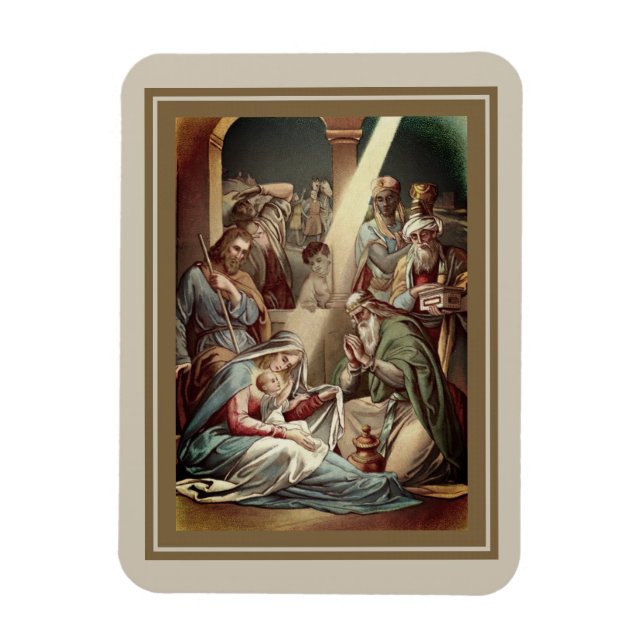 Nativity With Wise Men Magnet (Vertical)