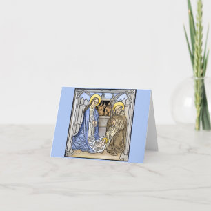 NATIVITY WOODCUT CHRISTMAS CARD