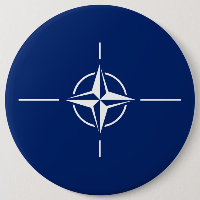 NATO Flag 6 Cm Round Badge (Front)