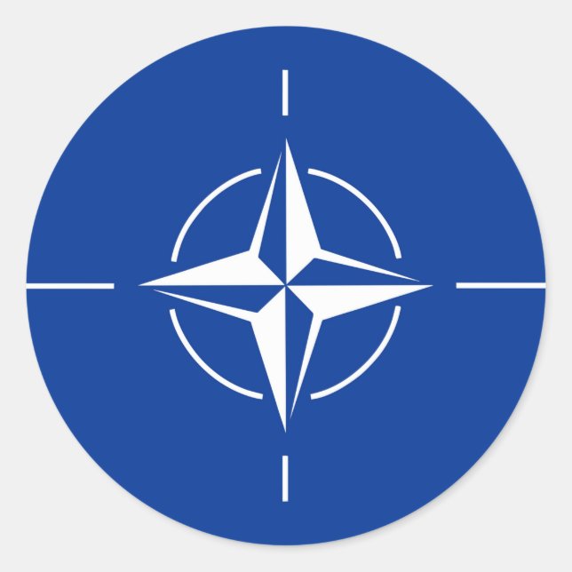 nato flag classic round sticker (Front)