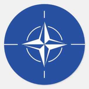 nato flag classic round sticker