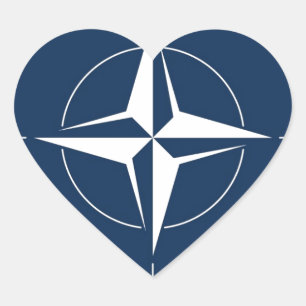 NATO Flag Heart Sticker