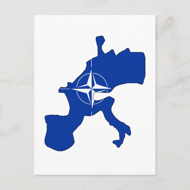 Nato flag map postcard (Front)