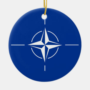 nato flag North Atlantic Treaty Organisation Allia Ceramic Tree Decoration