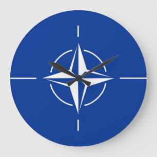 nato flag North Atlantic Treaty Organisation Allia Large Clock