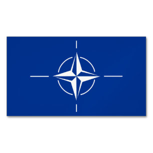 nato flag North Atlantic Treaty Organisation Allia Magnetic Business Card