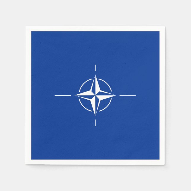 nato flag North Atlantic Treaty Organisation Allia Napkin (Front)