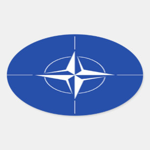 NATO Flag Oval Sticker