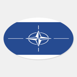 NATO Flag Oval Sticker