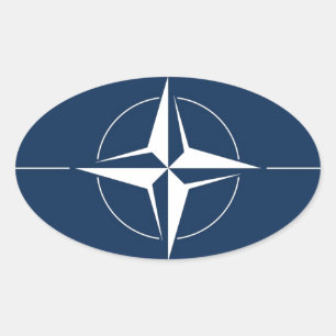 NATO Flag Oval Sticker