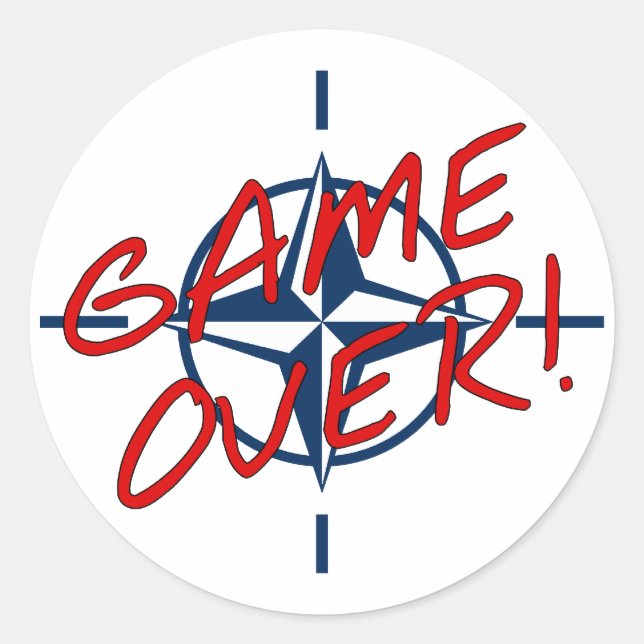 NATO Game Over - stop war Classic Round Sticker (Front)