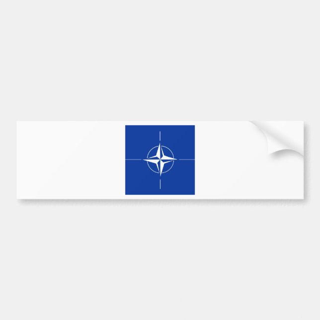 Nato High quality Flag Bumper Sticker (Front)
