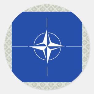 Nato High quality Flag Classic Round Sticker