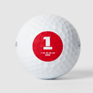 NATO Numeric 1-One in Morse Code Golf Balls